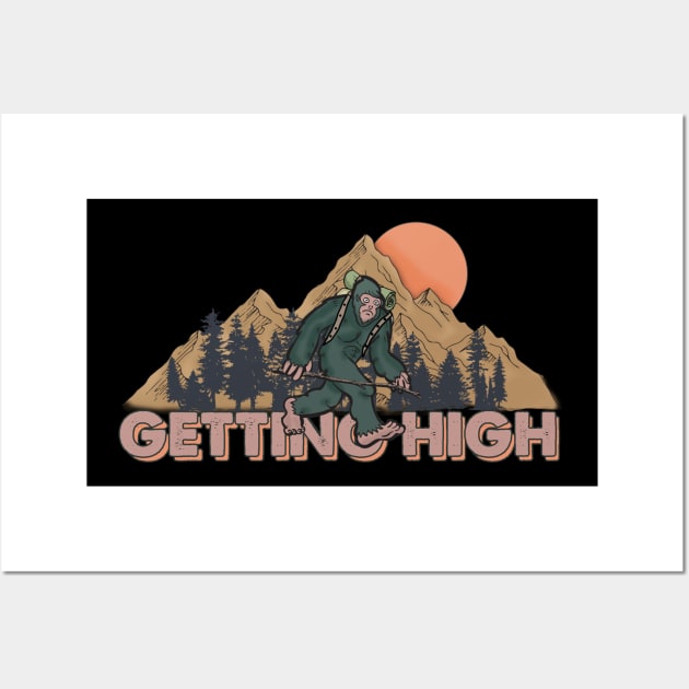 Getting High with Bigfoot Wall Art by Mad Panda